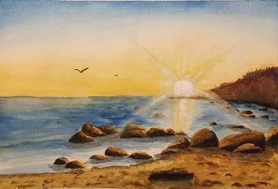 Päikeseloojang merel